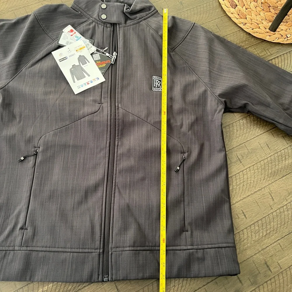 NWT Maximalist Rolls Royce Logo North End Sport Performance Jacket Charcoal Sz L